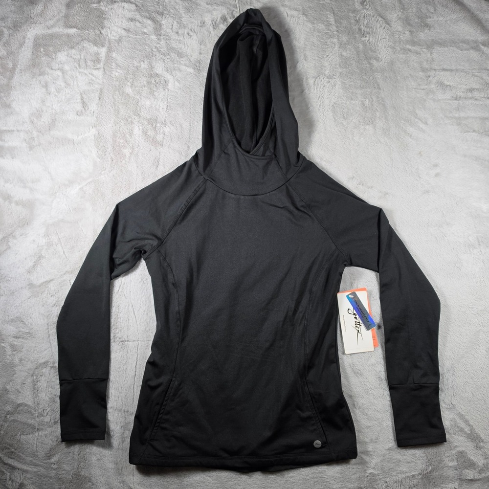 Gottex Studio Hoodie Womens Medium Black Cold Resistance Tech Activewear Outdoor